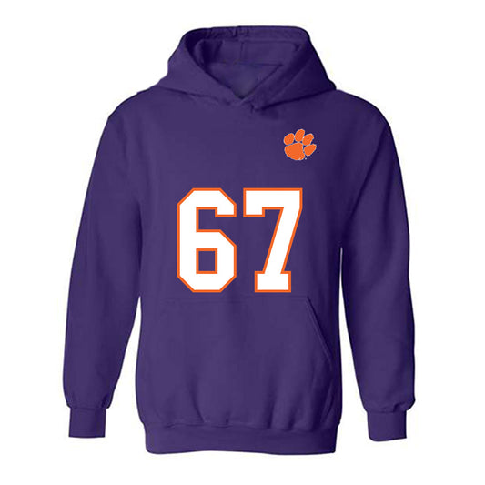 Clemson - NCAA Football : Nathan Brooks - Replica Shersey Hooded Sweatshirt-0