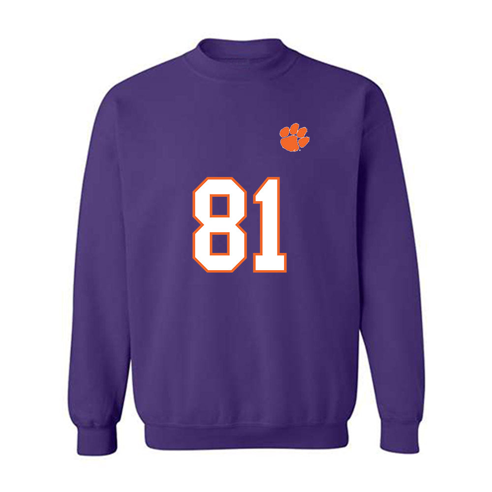 Clemson - NCAA Football : Nolan Hauser - Replica Shersey Crewneck Sweatshirt-0