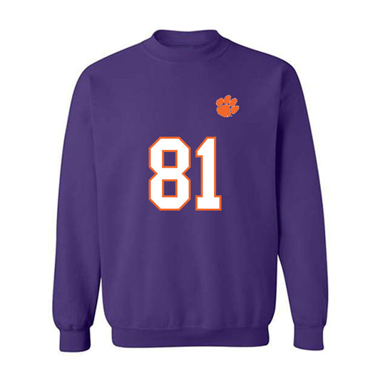 Clemson - NCAA Football : Nolan Hauser - Replica Shersey Crewneck Sweatshirt-0