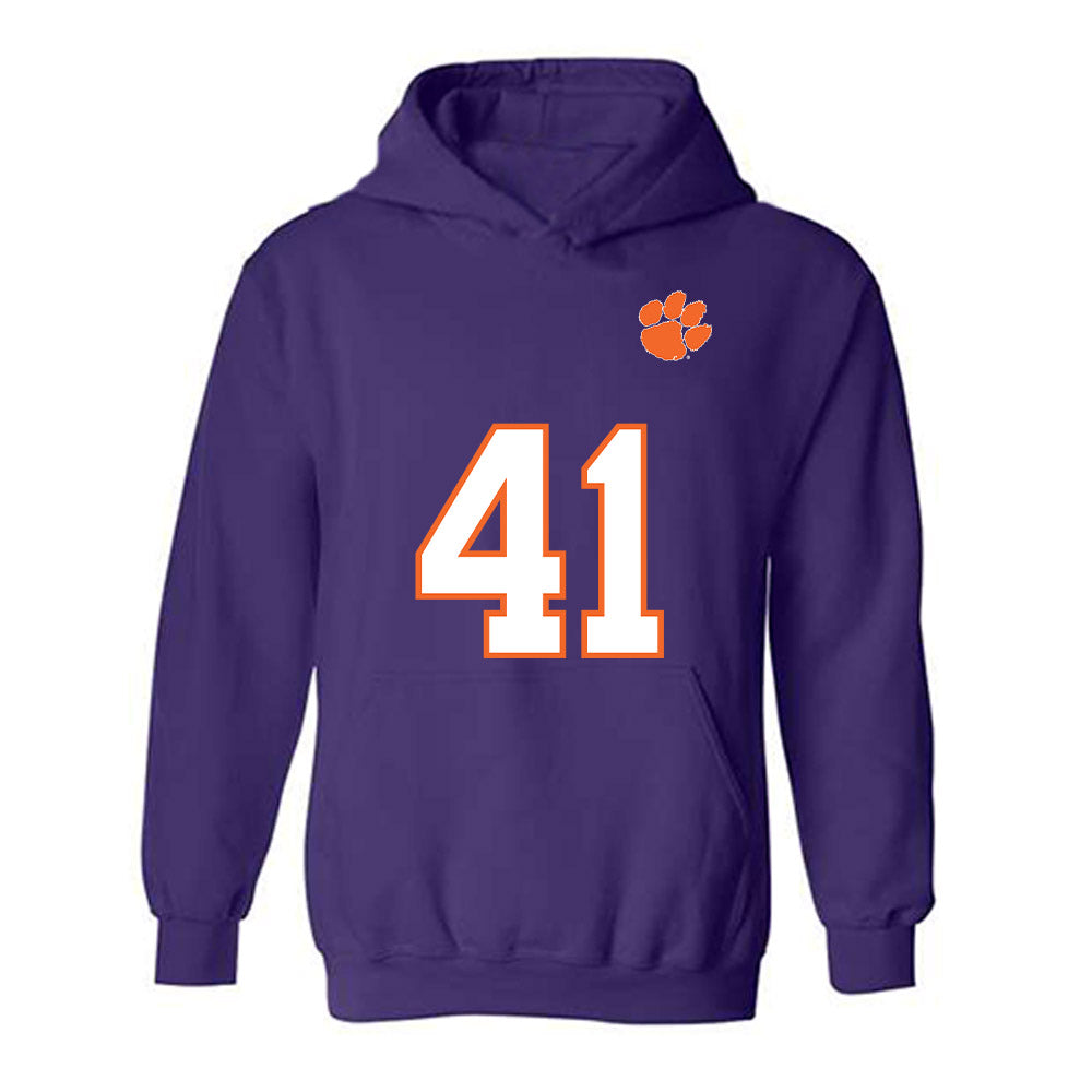 Clemson - NCAA Football : Caleb Nix - Replica Shersey Hooded Sweatshirt