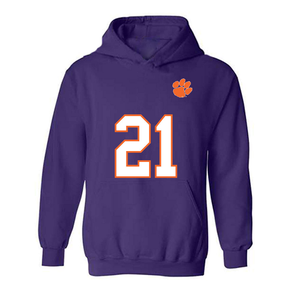 Clemson - NCAA Football : Kobe McCloud - Replica Shersey Hooded Sweatshirt-0