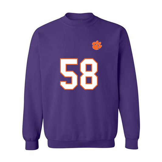 Clemson - NCAA Football : Holden Caspersen - Replica Shersey Crewneck Sweatshirt-0