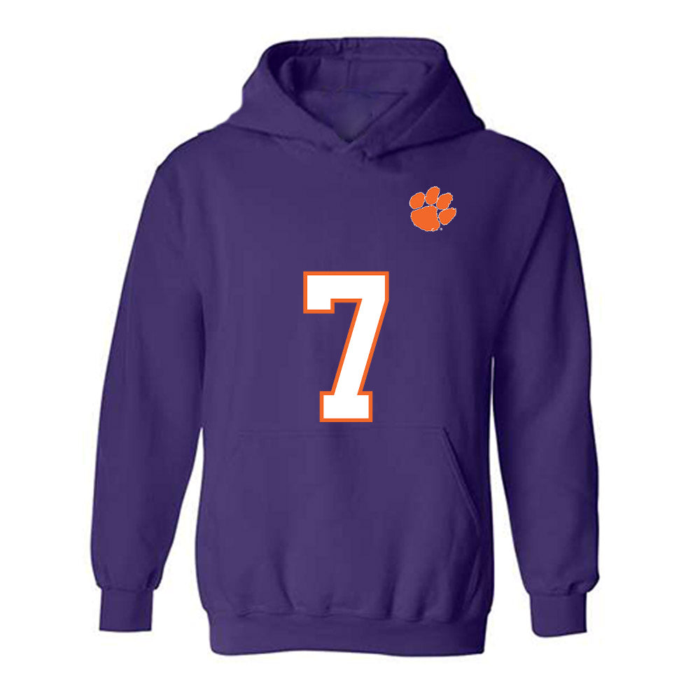 Clemson - NCAA Football : Logan Brooking - Replica Shersey Hooded Sweatshirt-0