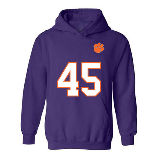 Clemson - NCAA Football : Philip Florenzo - Replica Shersey Hooded Sweatshirt-0