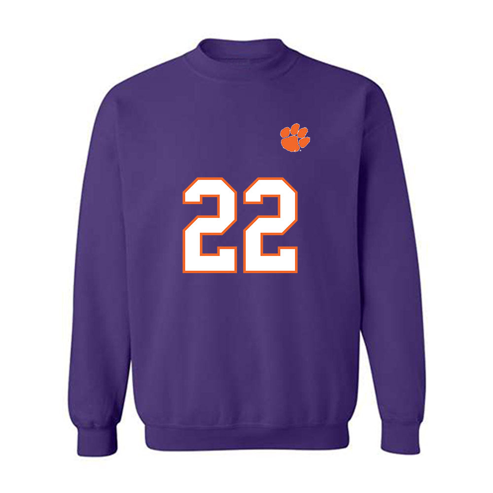 Clemson - NCAA Football : Dee Crayton - Replica Shersey Crewneck Sweatshirt-0