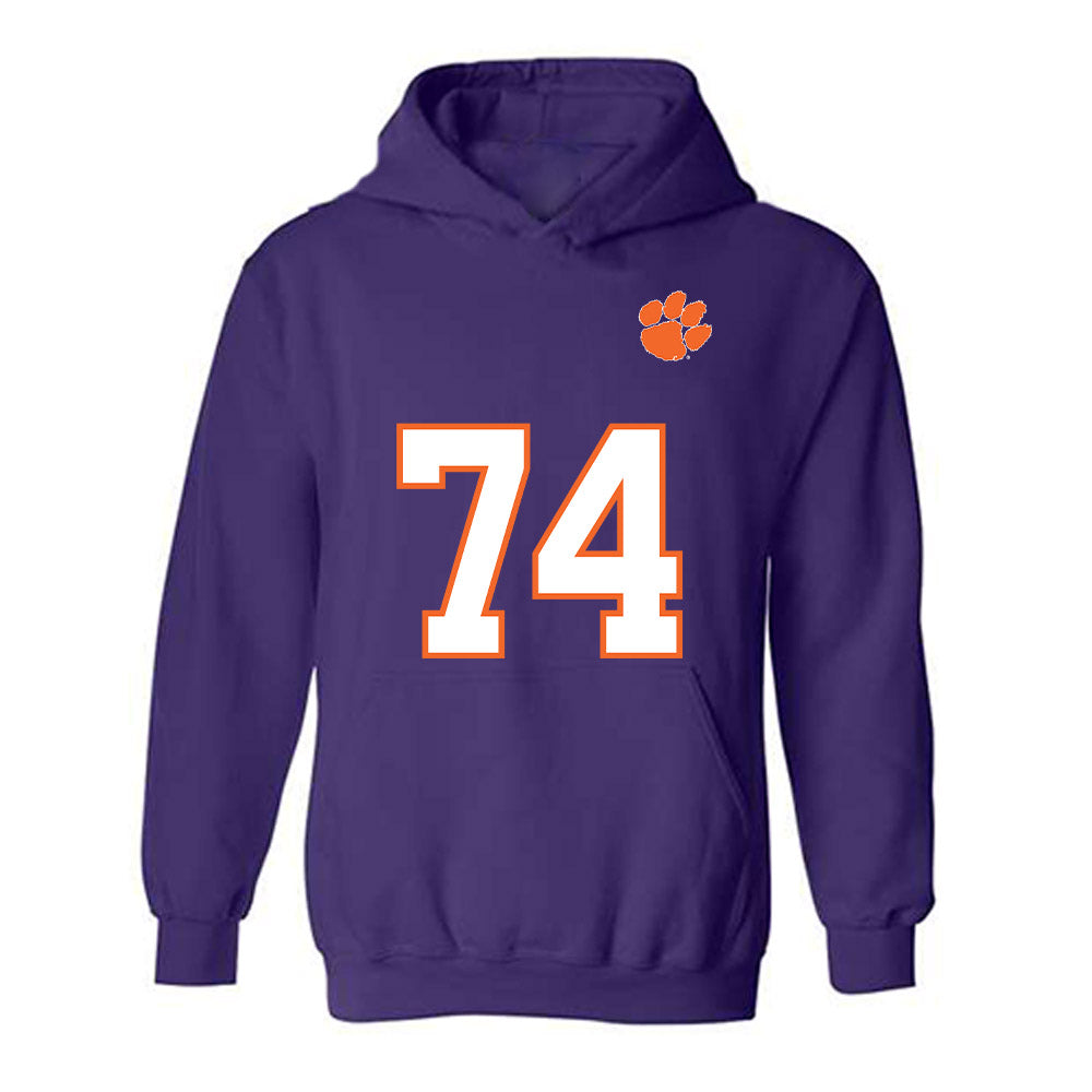 Clemson - NCAA Football : Brayden Jacobs - Replica Shersey Hooded Sweatshirt-0