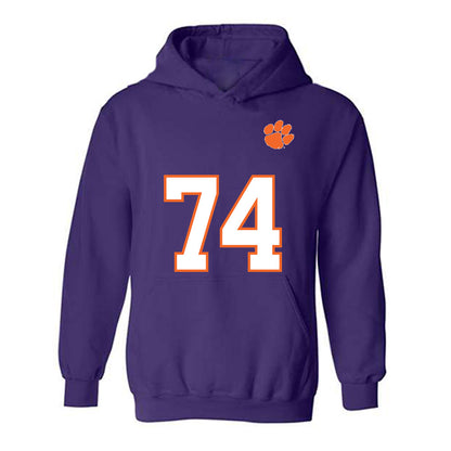 Clemson - NCAA Football : Brayden Jacobs - Replica Shersey Hooded Sweatshirt-0