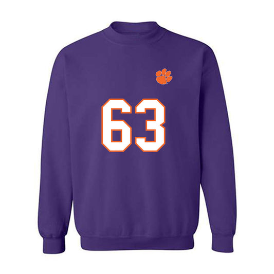 Clemson - NCAA Football : Easton Ware - Replica Shersey Crewneck Sweatshirt-0