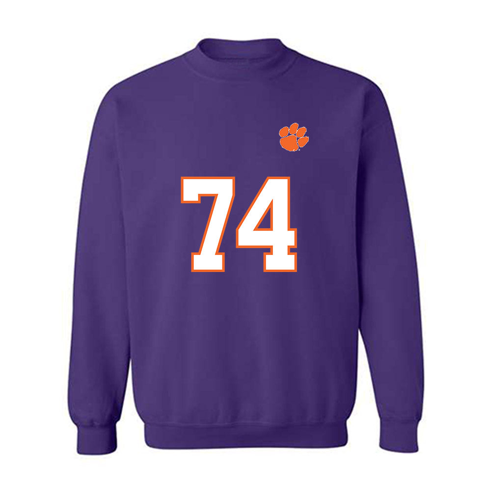 Clemson - NCAA Football : Brayden Jacobs - Replica Shersey Crewneck Sweatshirt-0