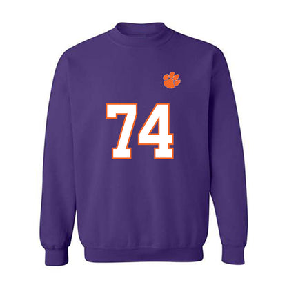 Clemson - NCAA Football : Brayden Jacobs - Replica Shersey Crewneck Sweatshirt-0