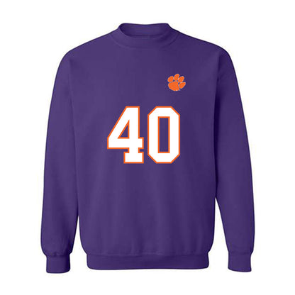 Clemson - NCAA Football : Brodey Conn - Replica Shersey Crewneck Sweatshirt-0