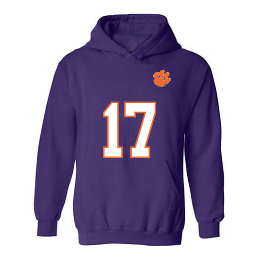 Clemson - NCAA Football : Wade Woodaz - Replica Shersey Hooded Sweatshirt-0