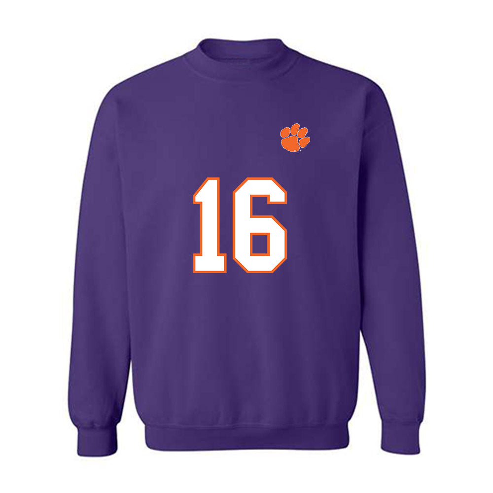 Clemson - NCAA Football : Cade Trotter - Replica Shersey Crewneck Sweatshirt-0