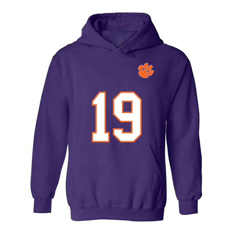 Clemson - NCAA Football : Keith Adams Jr. - Replica Shersey Hooded Sweatshirt-0