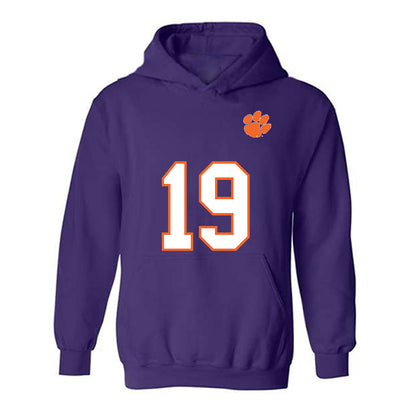Clemson - NCAA Football : Keith Adams Jr. - Replica Shersey Hooded Sweatshirt-0
