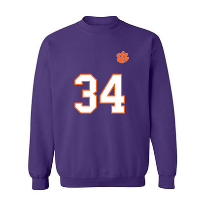 Clemson - NCAA Football : Max Wilson - Replica Shersey Crewneck Sweatshirt-0