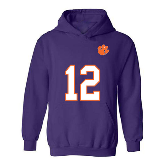 Clemson - NCAA Football : Shavar Young Jr - Replica Shersey Hooded Sweatshirt-0