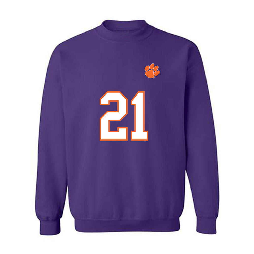 Clemson - NCAA Football : Jarvis Green - Replica Shersey Crewneck Sweatshirt-0