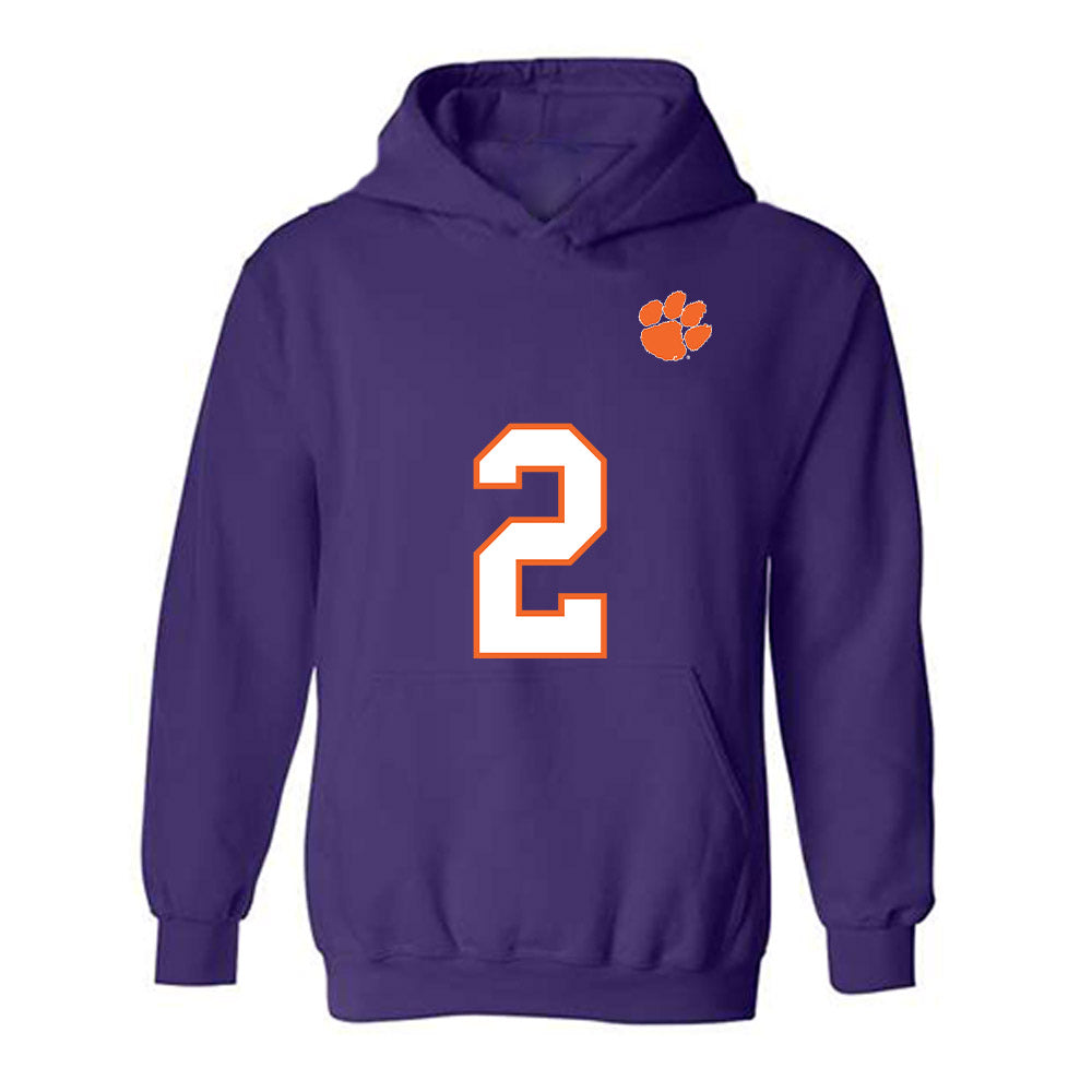Clemson - NCAA Football : Cade Klubnik - Replica Shersey Hooded Sweatshirt-0