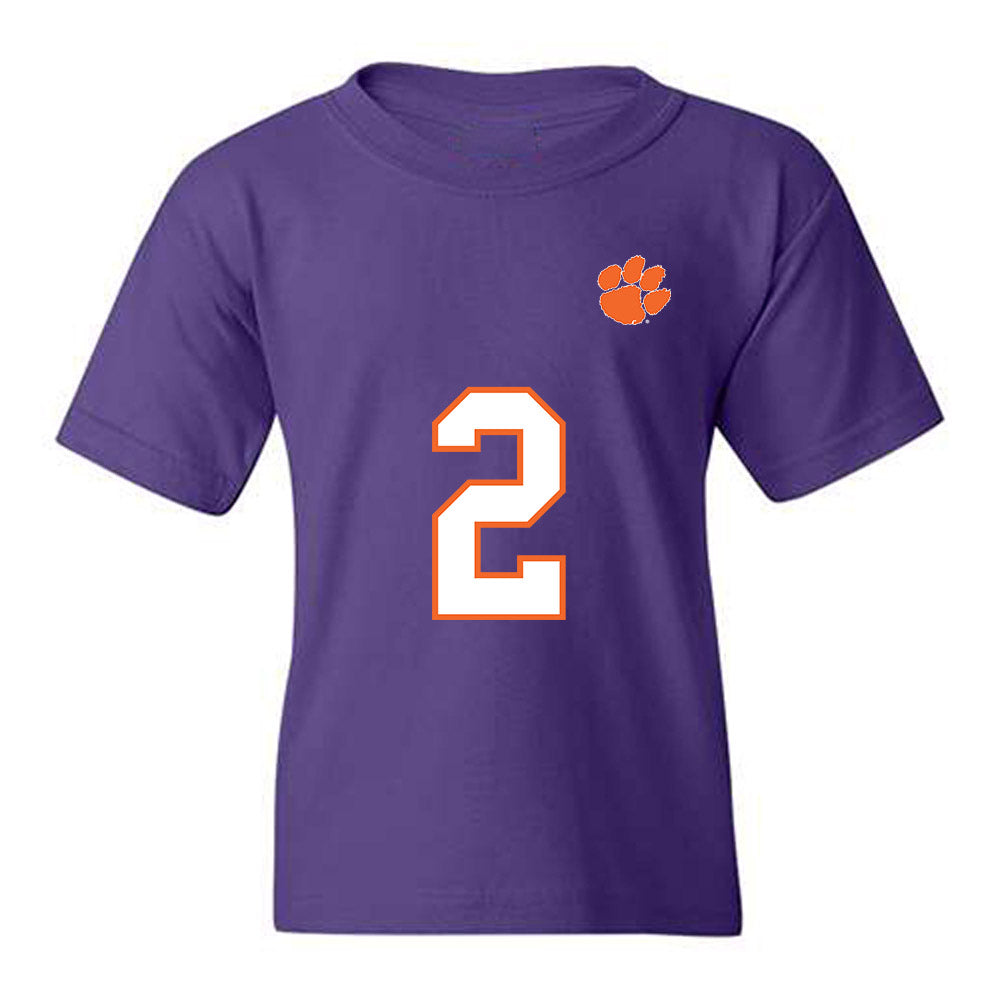 Clemson - NCAA Football : Cade Klubnik - Replica Shersey Youth T-Shirt-0