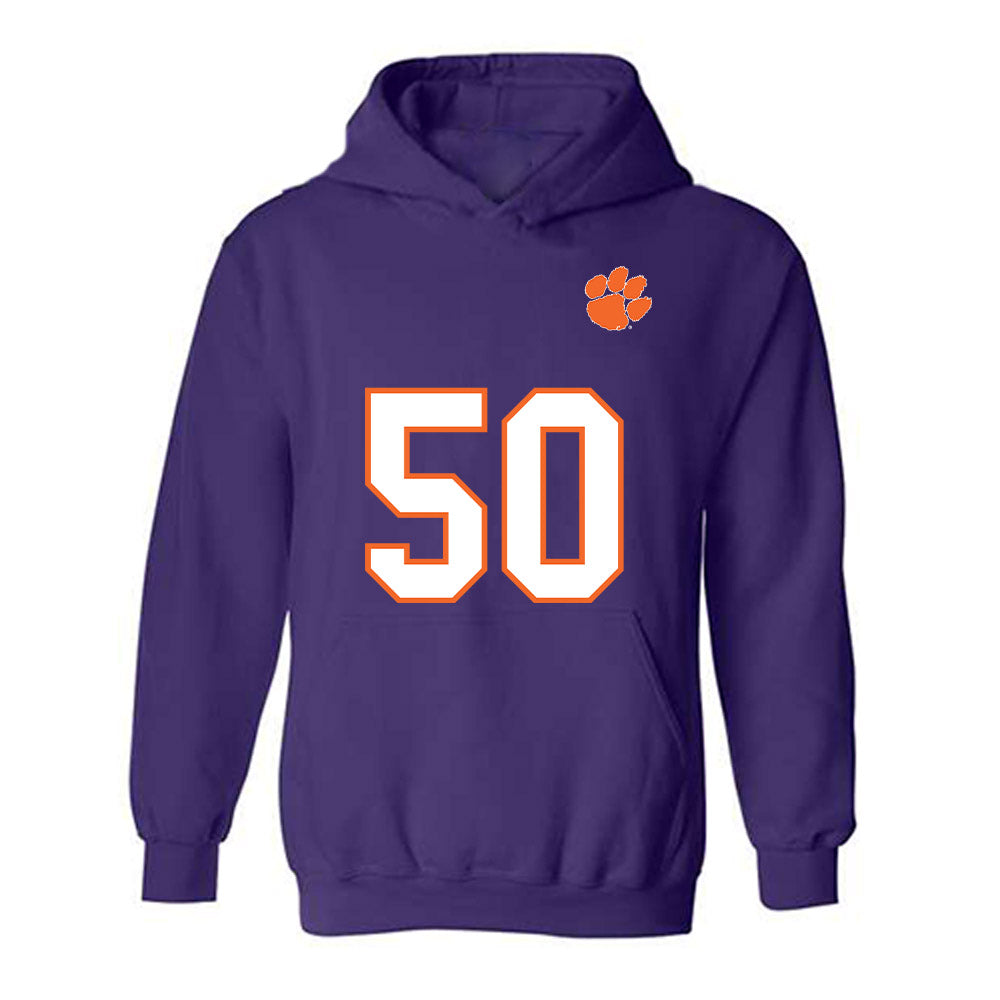 Clemson - NCAA Football : Fletcher Cothran - Replica Shersey Hooded Sweatshirt-0