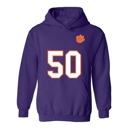 Clemson - NCAA Football : Fletcher Cothran - Replica Shersey Hooded Sweatshirt-0
