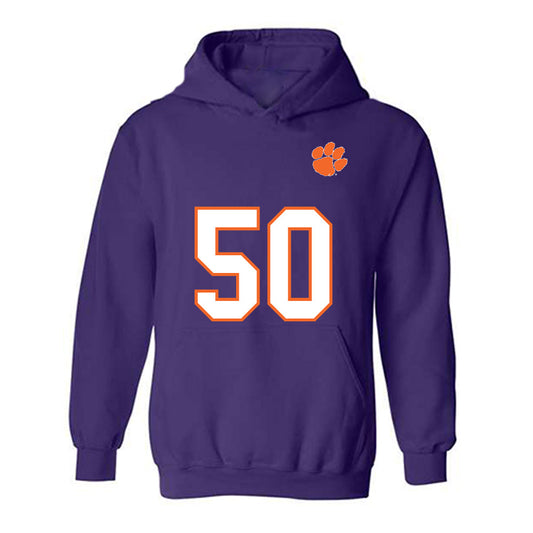 Clemson - NCAA Football : Fletcher Cothran - Replica Shersey Hooded Sweatshirt-0