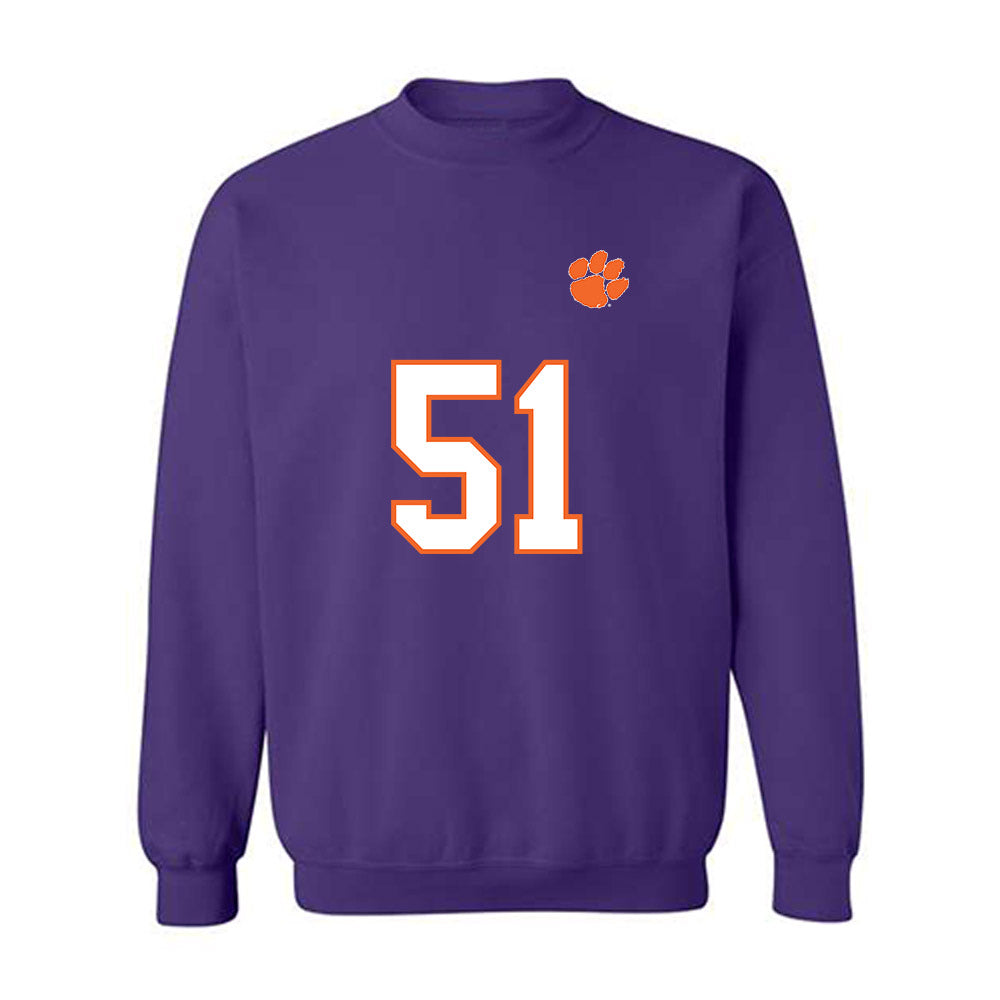 Clemson - NCAA Football : Gavin Blanchard - Replica Shersey Crewneck Sweatshirt-0