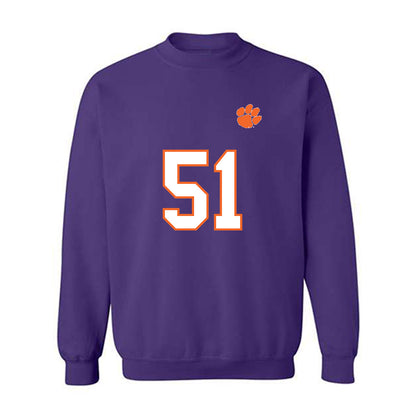 Clemson - NCAA Football : Gavin Blanchard - Replica Shersey Crewneck Sweatshirt-0