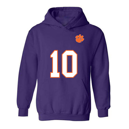 Clemson - NCAA Football : Jeadyn Lukus - Replica Shersey Hooded Sweatshirt-0
