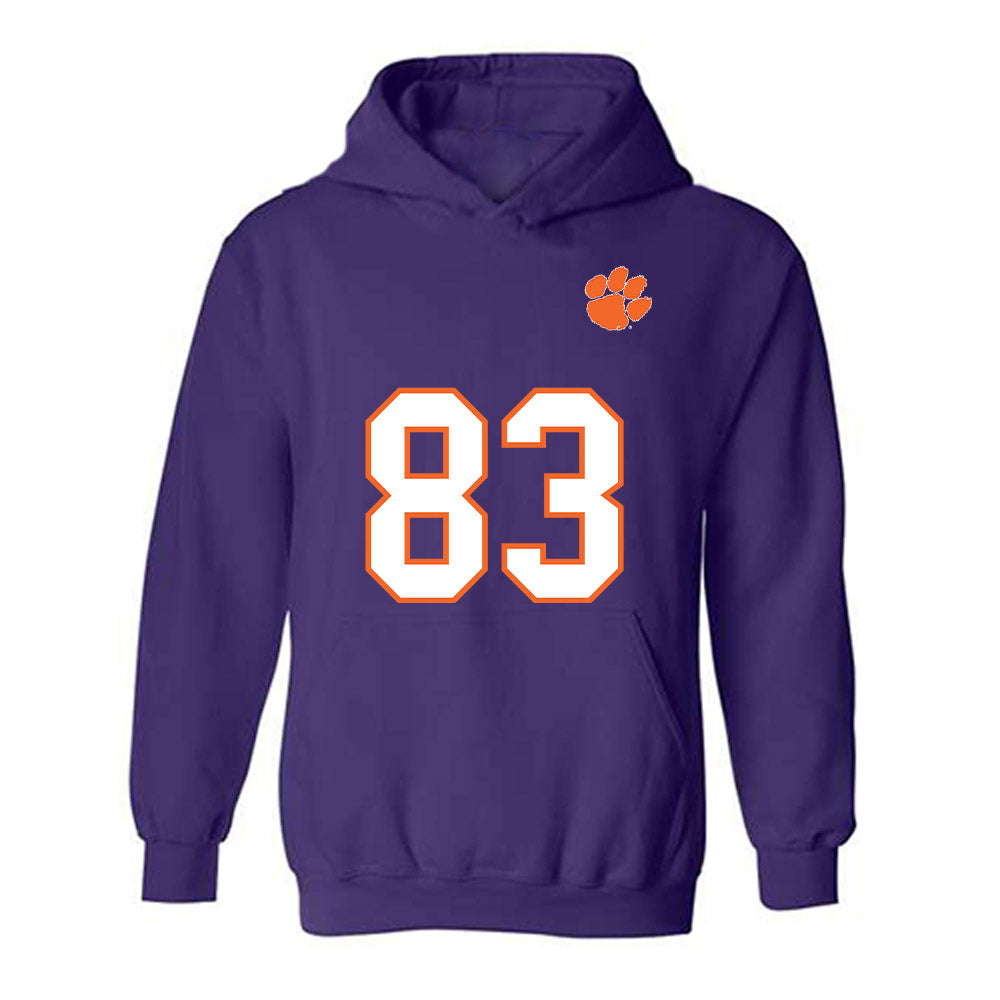 Clemson - NCAA Football : Ethan Stokes - Replica Shersey Hooded Sweatshirt-0