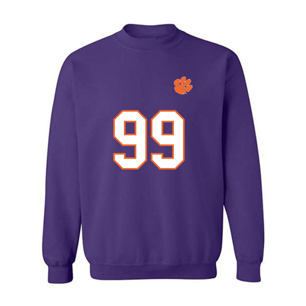 Clemson - NCAA Football : Hunter Helms - Replica Shersey Crewneck Sweatshirt-0