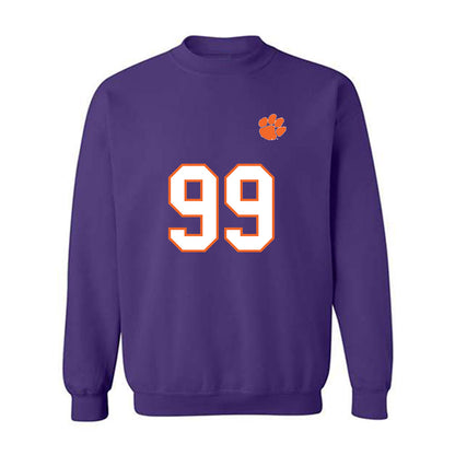 Clemson - NCAA Football : Hunter Helms - Replica Shersey Crewneck Sweatshirt-0