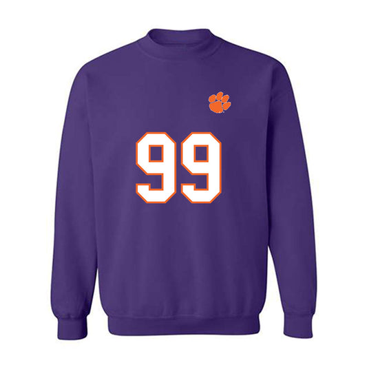 Clemson - NCAA Football : Hunter Helms - Replica Shersey Crewneck Sweatshirt-0