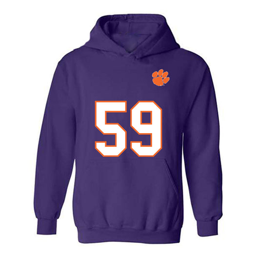 Clemson - NCAA Football : Dietrick Pennington - Replica Shersey Hooded Sweatshirt-0