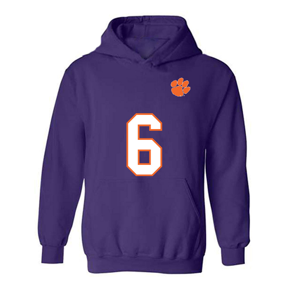 Clemson - NCAA Football : Tyler Brown - Replica Shersey Hooded Sweatshirt-0