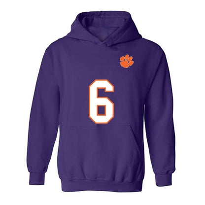Clemson - NCAA Football : Tyler Brown - Replica Shersey Hooded Sweatshirt-0
