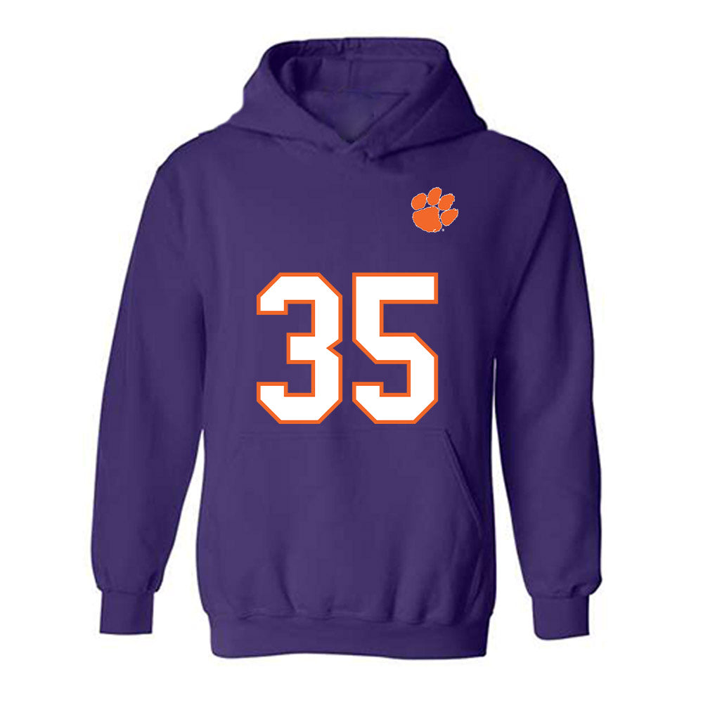 Clemson - NCAA Football : Jeremiah Alexander - Replica Shersey Hooded Sweatshirt-0
