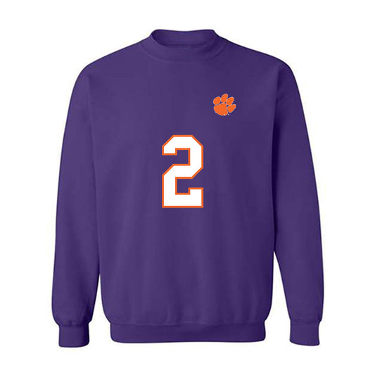 Clemson - NCAA Football : Cade Klubnik - Replica Shersey Crewneck Sweatshirt-0