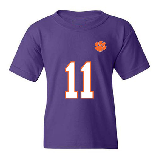Clemson - NCAA Football : Peter Woods - Replica Shersey Youth T-Shirt-0