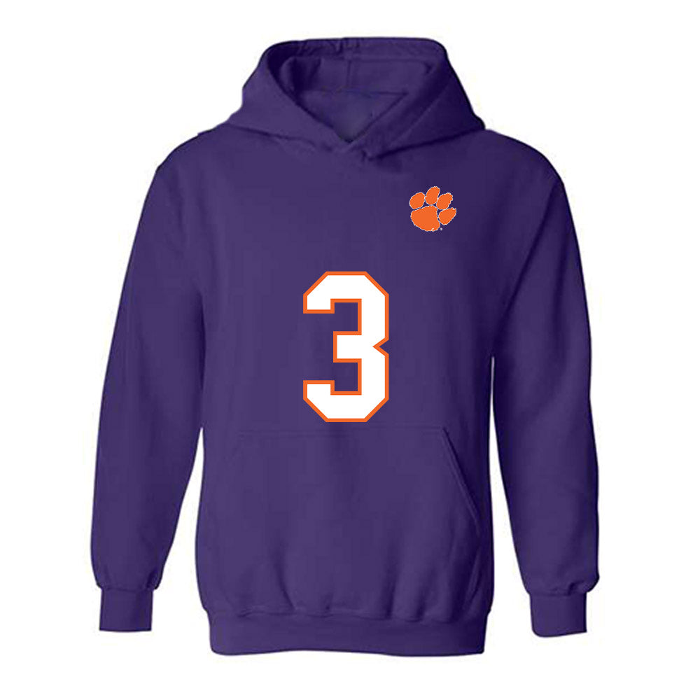 Clemson - NCAA Football : Tristan Smith - Replica Shersey Hooded Sweatshirt-0