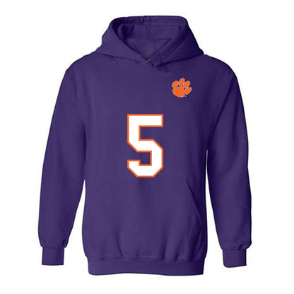 Clemson - NCAA Football : Josh Sapp - Replica Shersey Hooded Sweatshirt-0