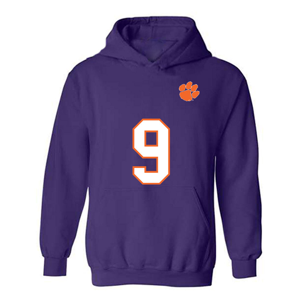 Clemson - NCAA Football : Gideon Davidson - Replica Shersey Hooded Sweatshirt-0