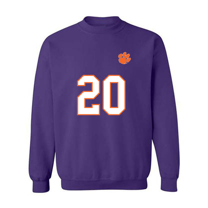 Clemson - NCAA Football : Clark Sanderson - Replica Shersey Crewneck Sweatshirt-0