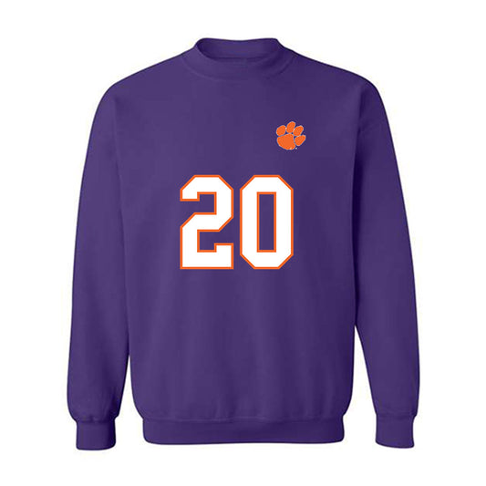 Clemson - NCAA Football : Clark Sanderson - Replica Shersey Crewneck Sweatshirt-0