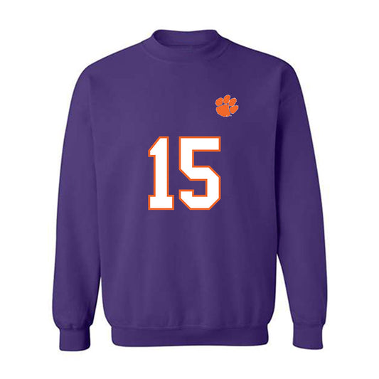 Clemson - NCAA Football : Chris Denson - Replica Shersey Crewneck Sweatshirt-0