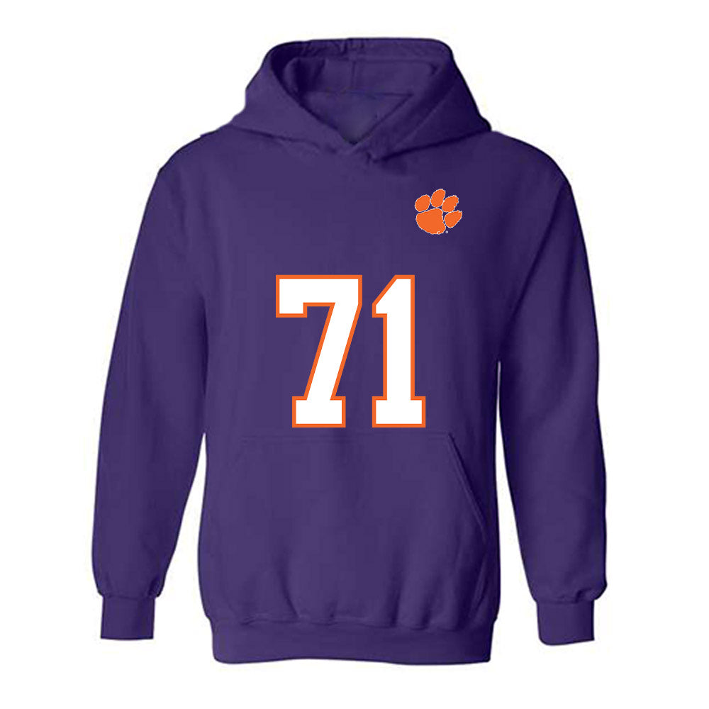 Clemson - NCAA Football : Tristan Leigh - Replica Shersey Hooded Sweatshirt-0