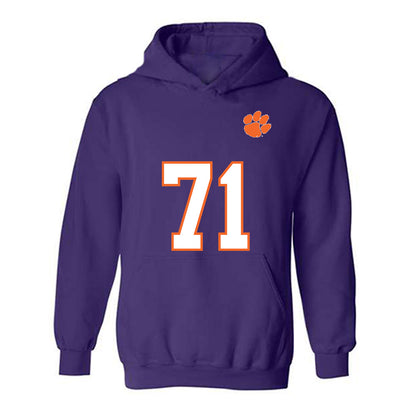 Clemson - NCAA Football : Tristan Leigh - Replica Shersey Hooded Sweatshirt-0