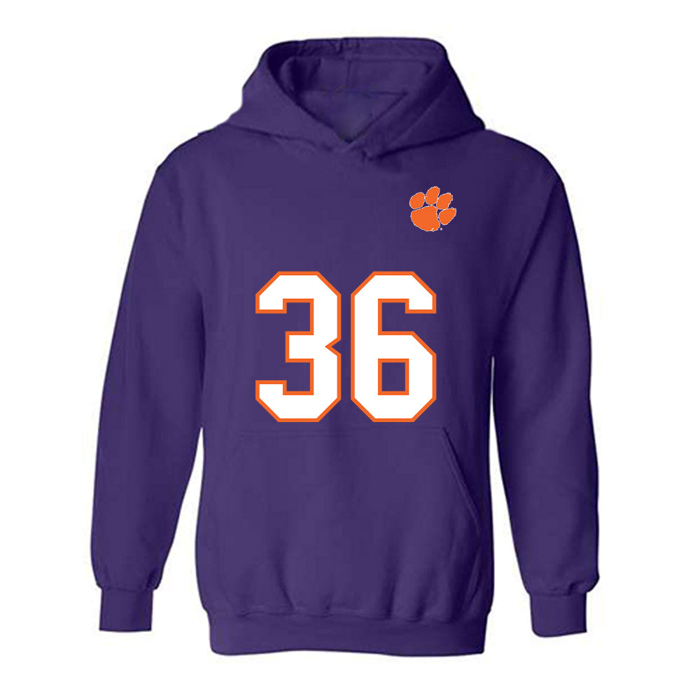 Clemson - NCAA Football : Peter Nearn - Replica Shersey Hooded Sweatshirt-0