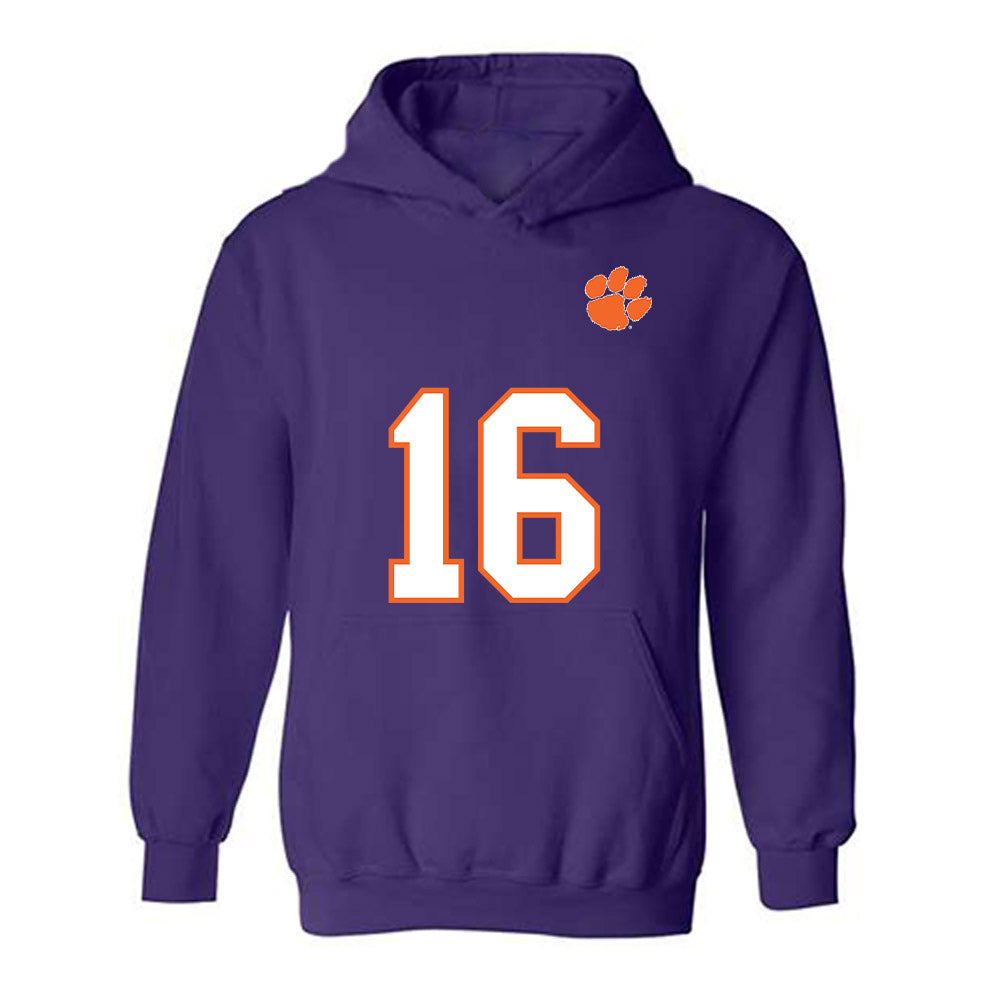 Clemson - NCAA Football : Cade Trotter - Replica Shersey Hooded Sweatshirt-0